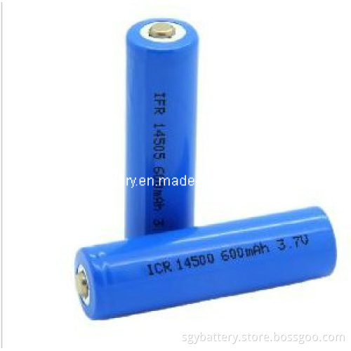 3.2V 600mAh IFR14500(AA) LiFePO4 Battery (IFR14500-600)